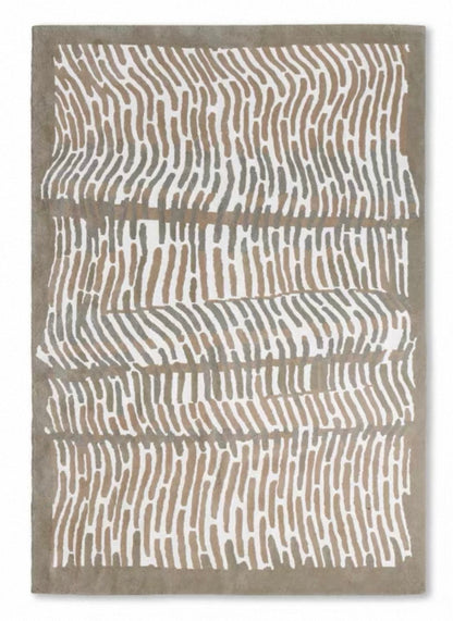 Contour Rhythm Handwoven Rug – Zebra / Wine Yard