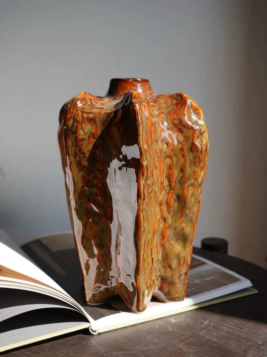 Volcano Handcrafted Glazed Ceramic Vase