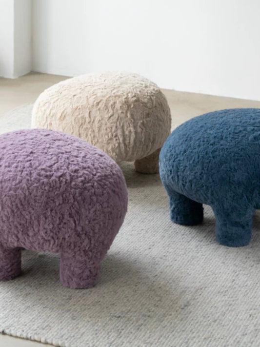 Mochi Whimsical Furry Stools