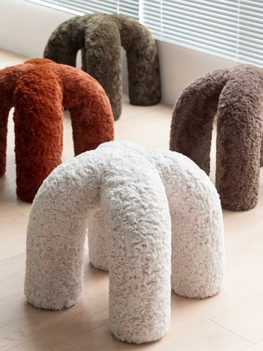 Octopus Arched Bouclé Stools