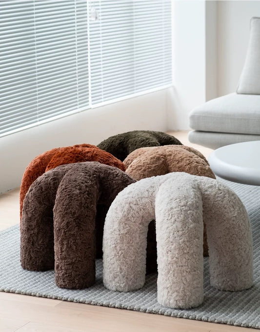 Octopus Arched Bouclé Stools