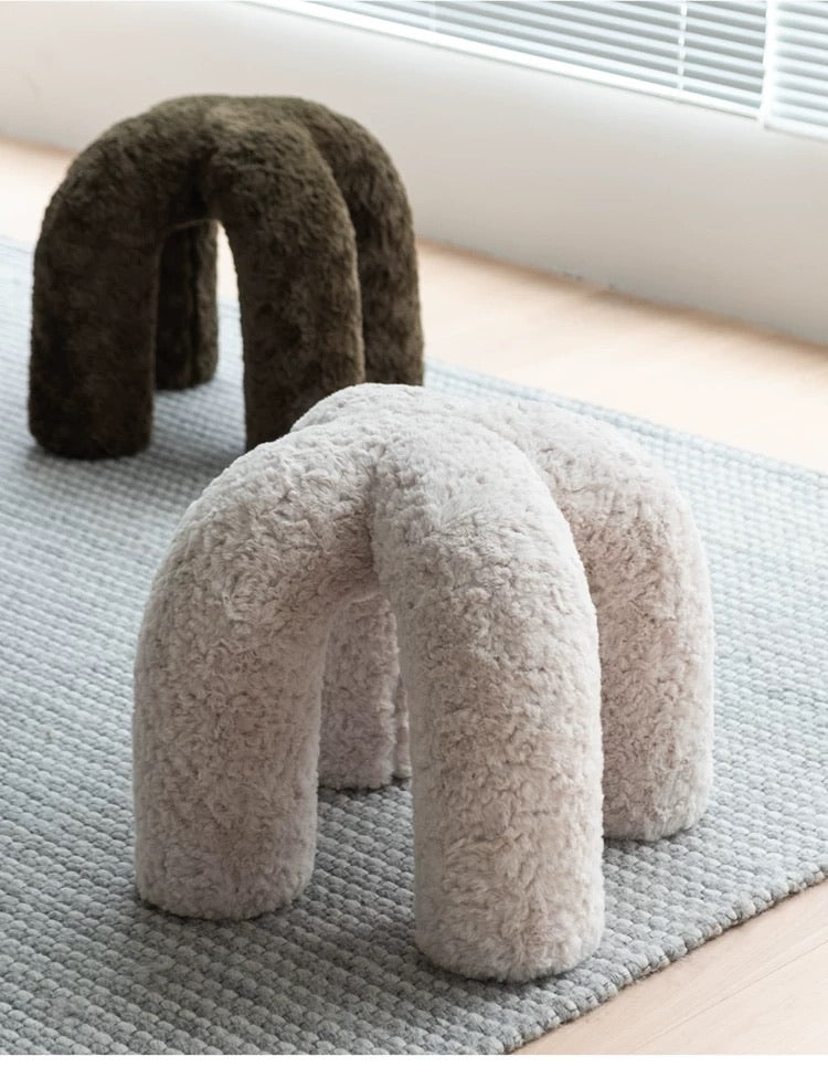 Octopus Arched Bouclé Stools