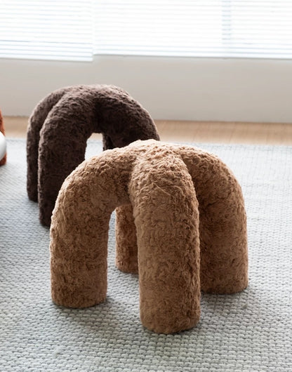 Octopus Arched Bouclé Stools