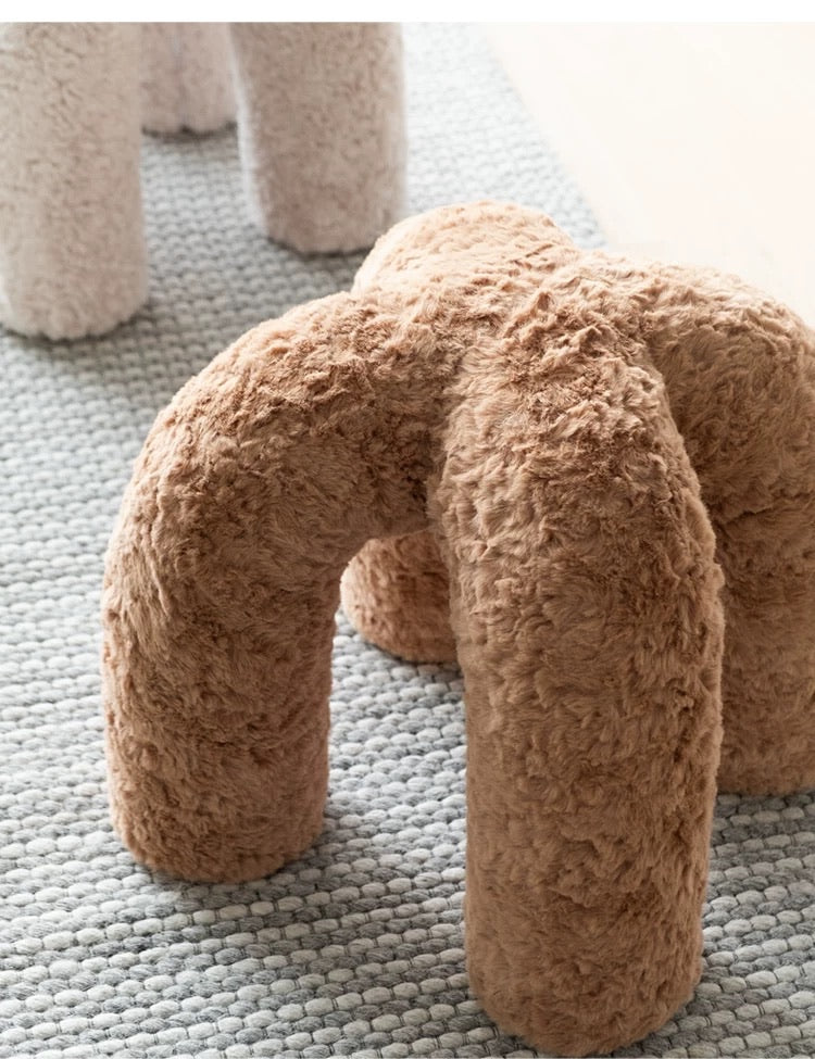 Octopus Arched Bouclé Stools