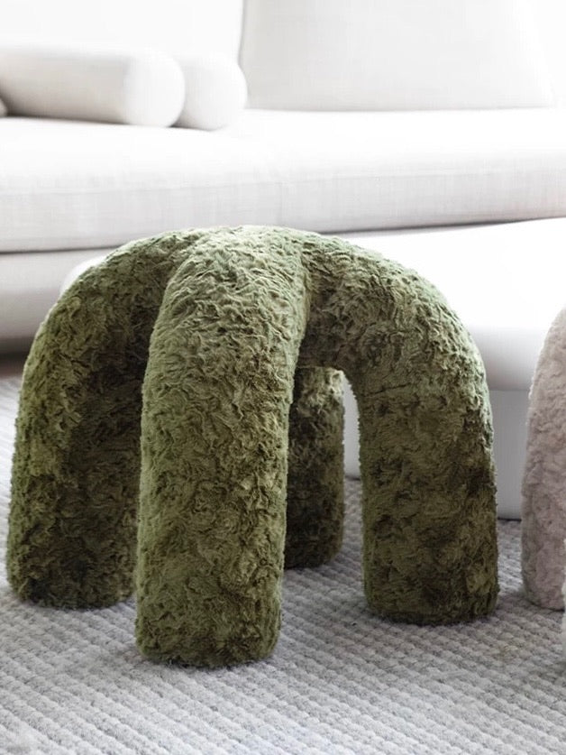 Octopus Arched Bouclé Stools