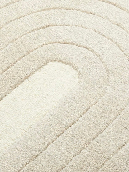Archline Handwoven Rug – Cream & Ivory