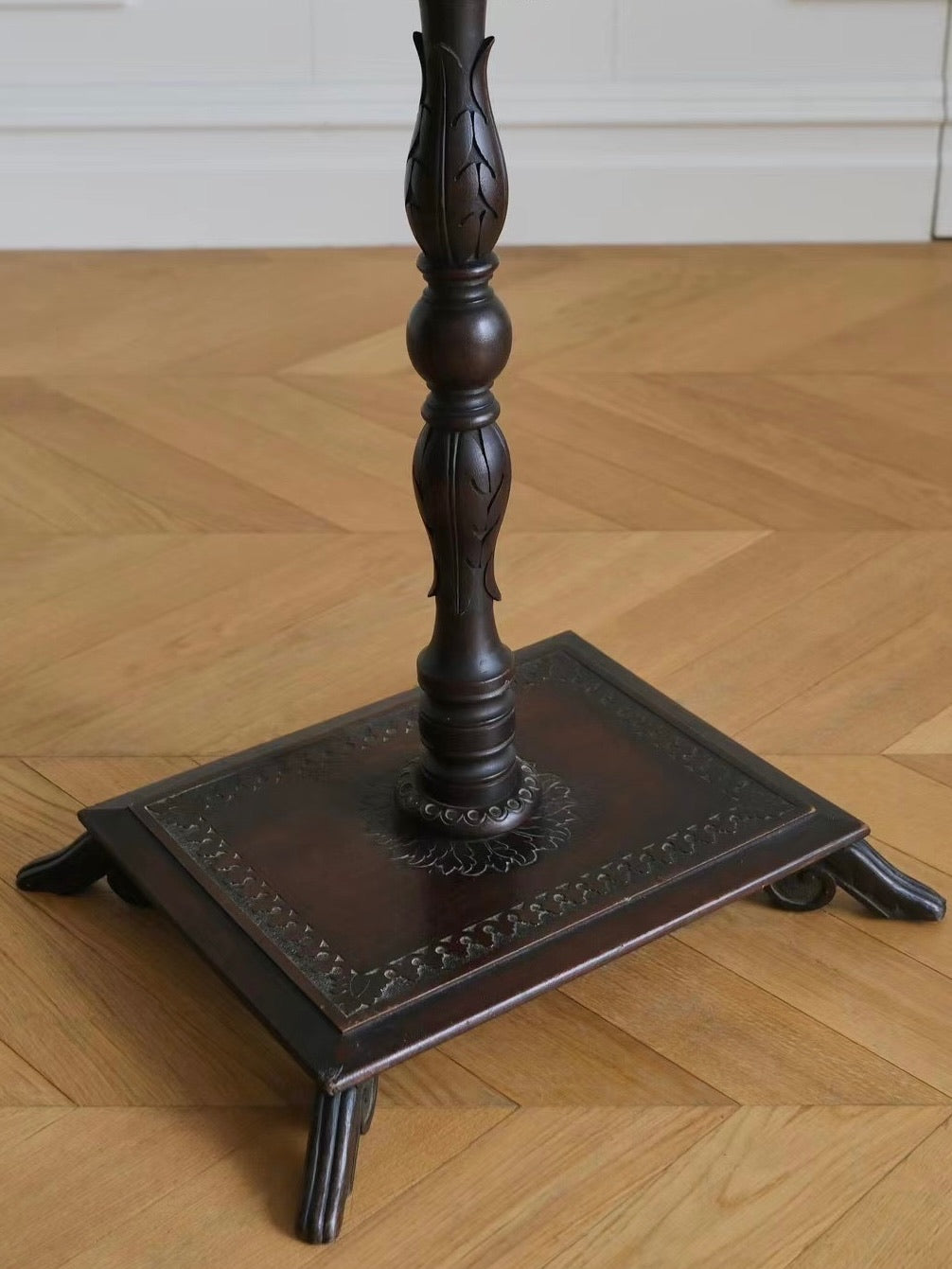 [SOLD] British Antique Wood-Carved Side Table