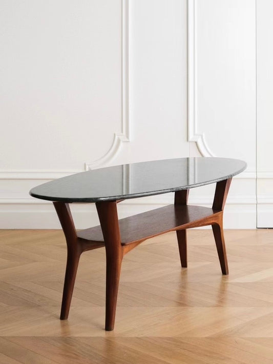 Italian Vintage Marble Tea Table