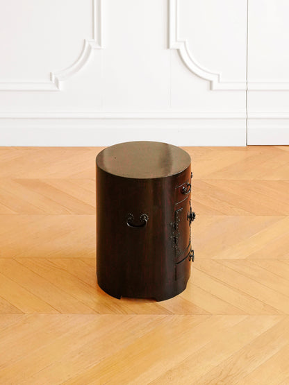 Japanese 20th Century Cylindrical Storage Cabinet