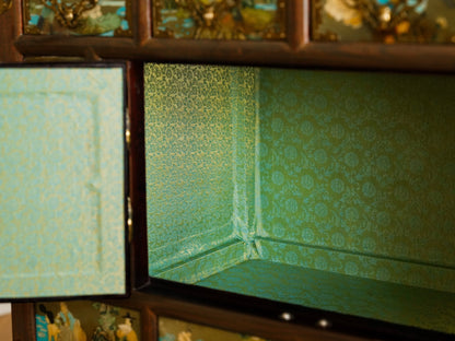 Korean 20th Century Lacquer Hand-painted Storage Cabinet