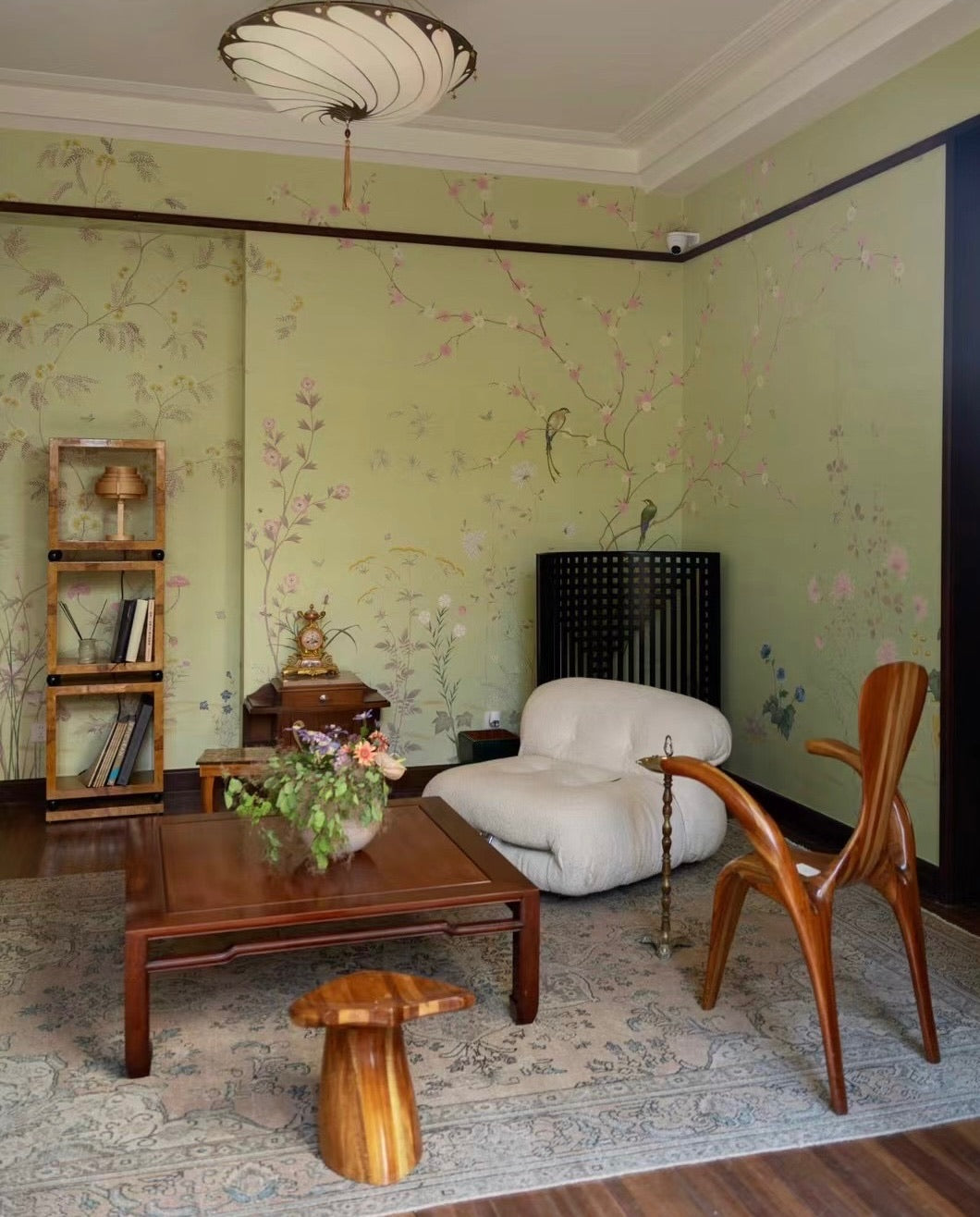 Polyte Solet Hand-Carved Wooden Chair