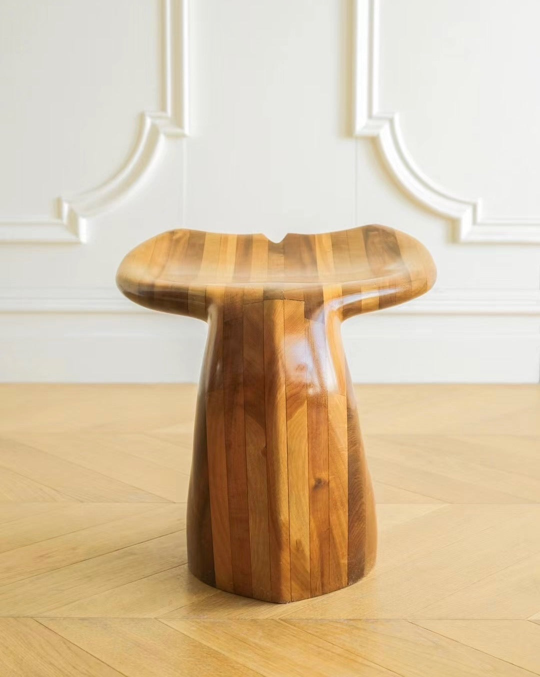 Polyte Solet Hand-Carved Wooden Chair