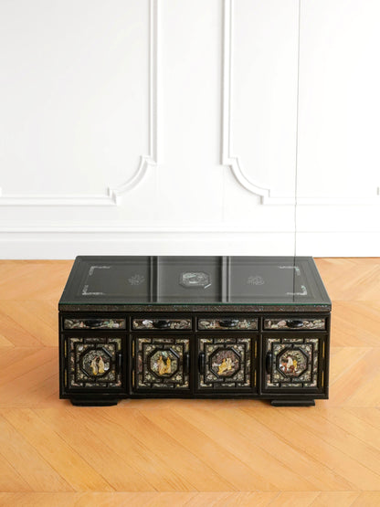 Korean Late 19th Century Mother-of-Pearl Inlaid Storage Cabinet Set