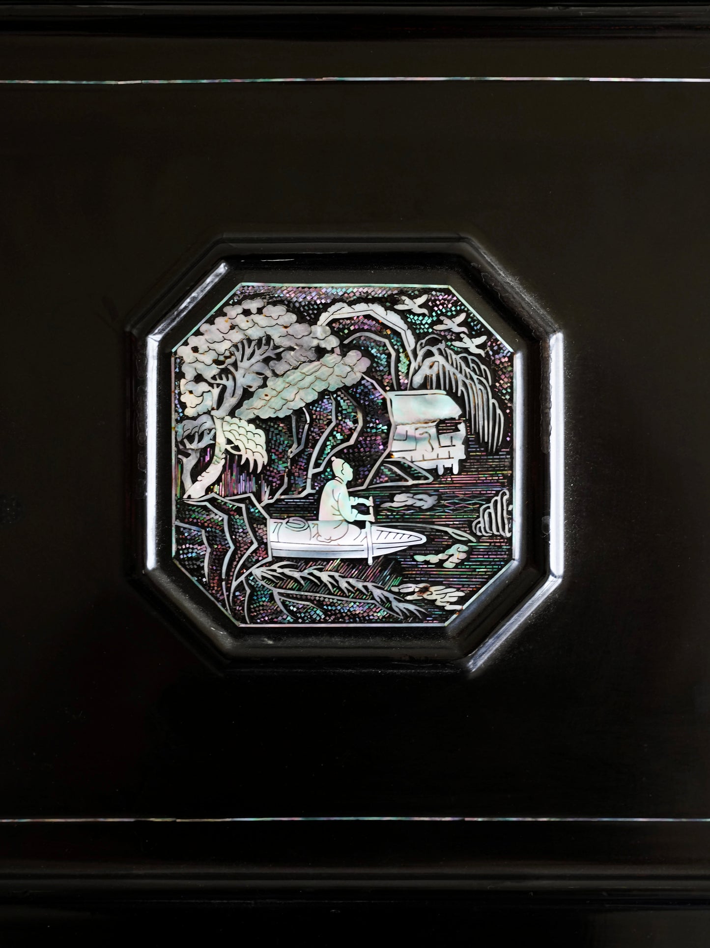 Korean Late 19th Century Mother-of-Pearl Inlaid Storage Cabinet Set