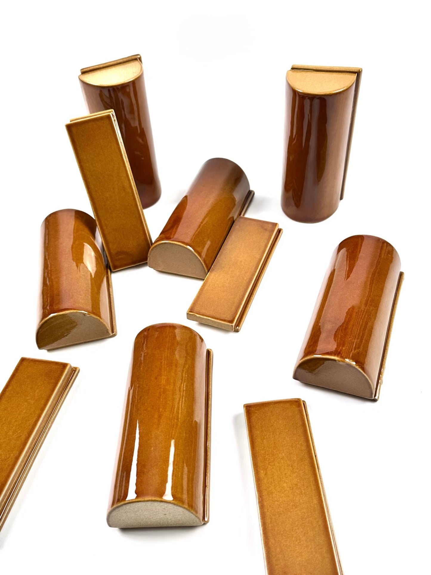 Amber Barrel Handcrafted Tile