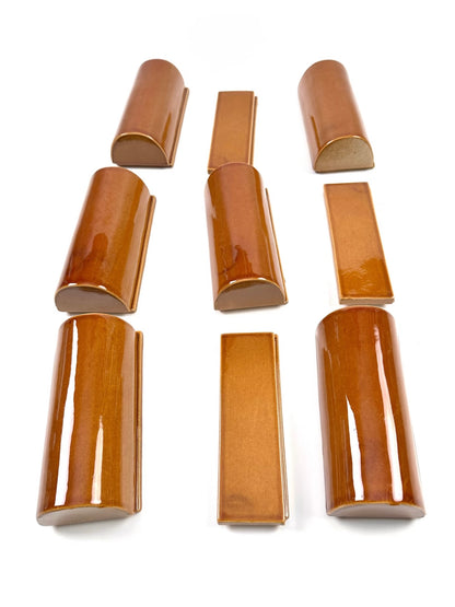 Amber Barrel Handcrafted Tile