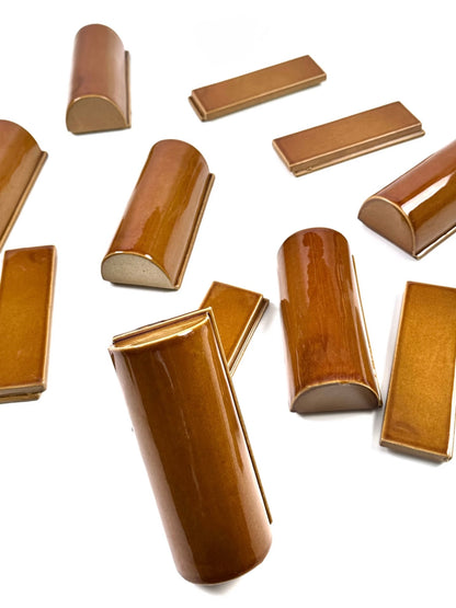 Amber Barrel Handcrafted Tile