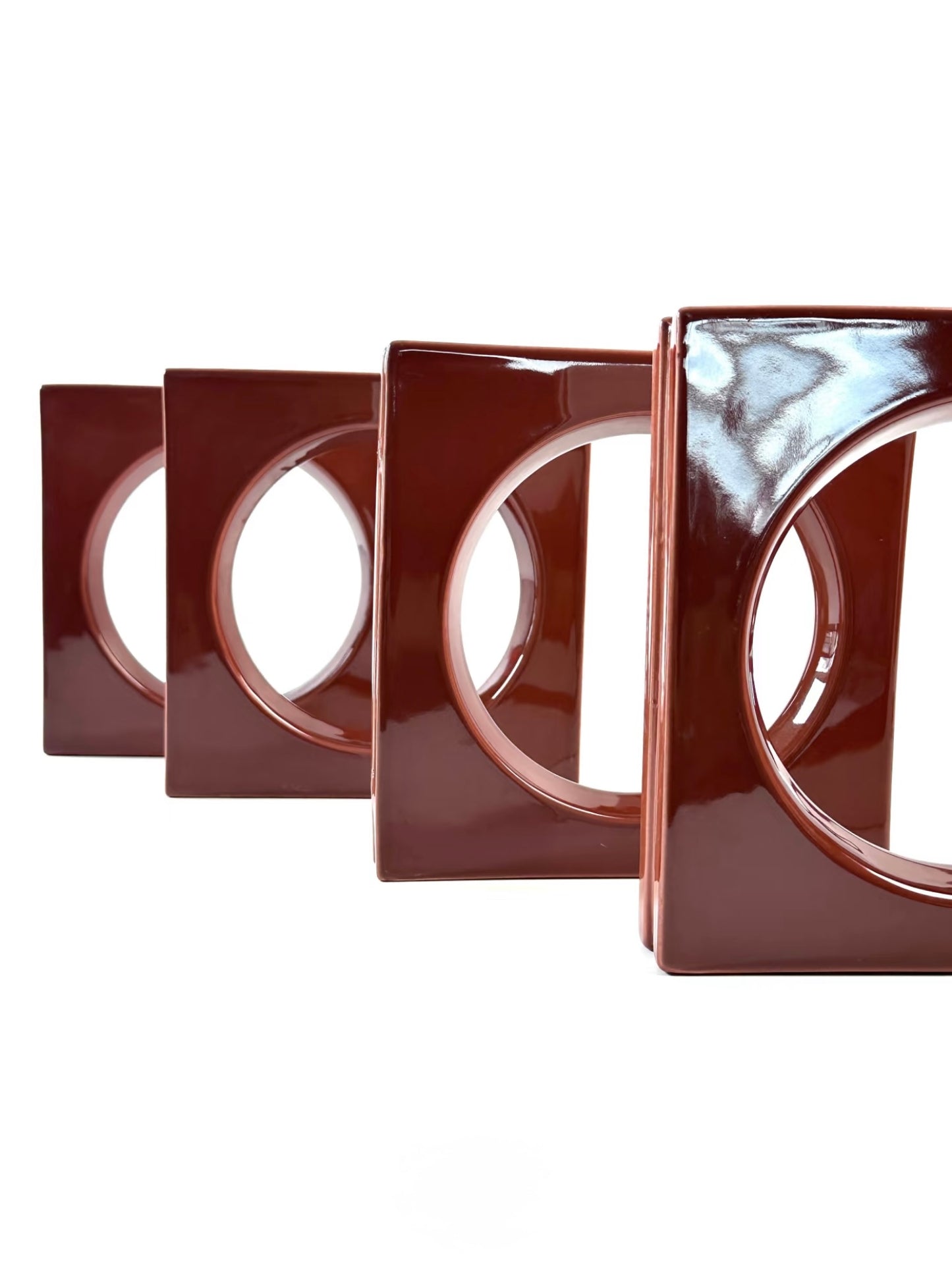 Terracotta Ring Geometric Tile