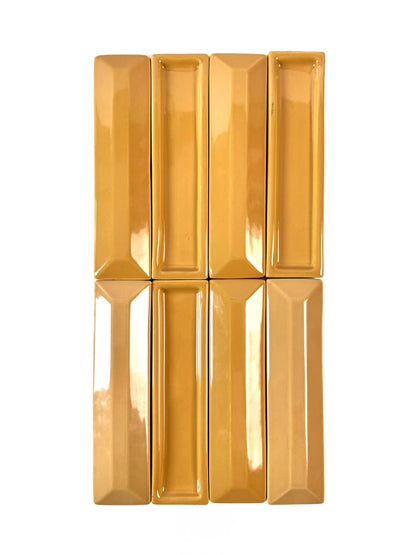 3D Glossy Mustard Relief Tile