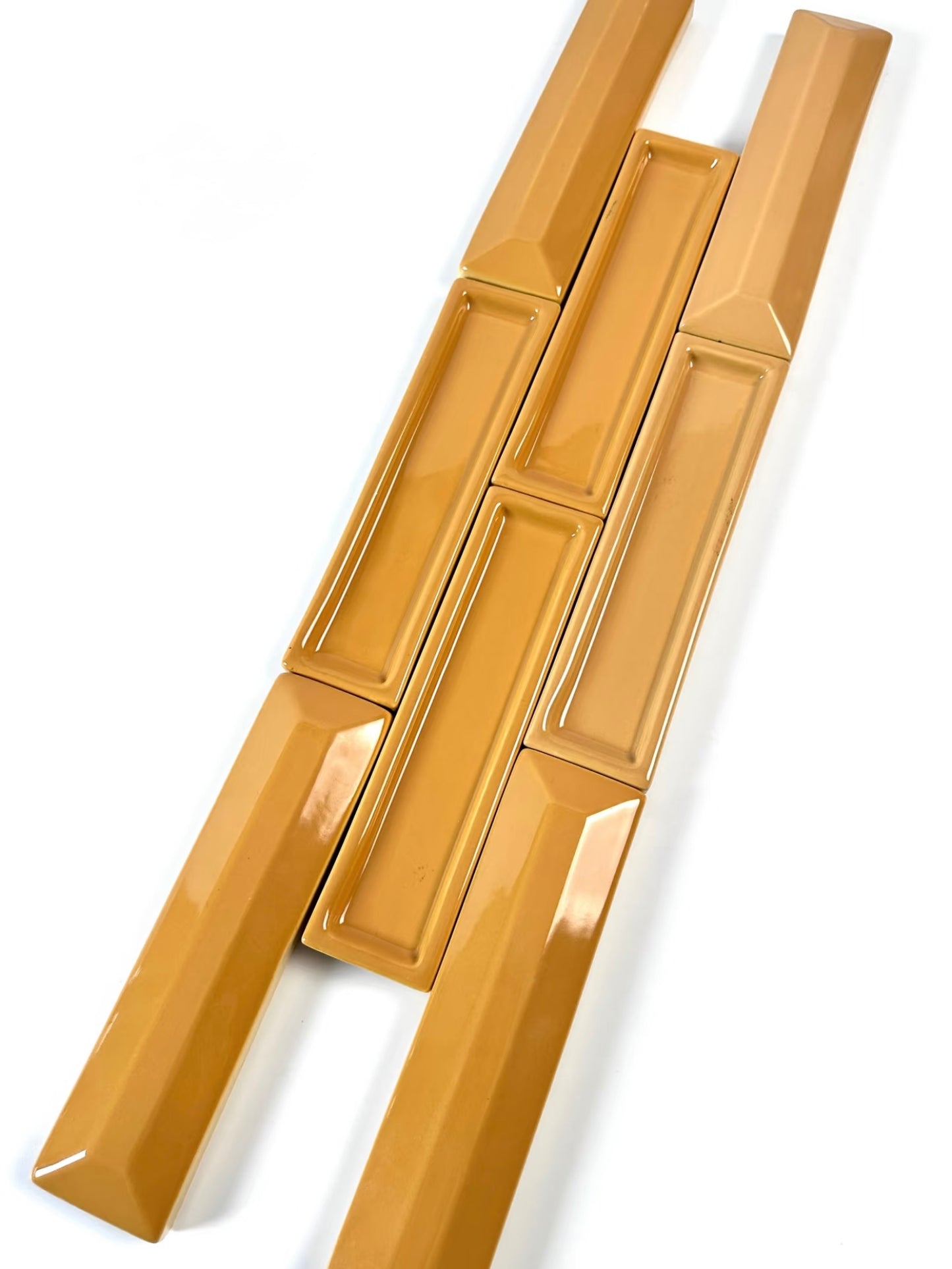 3D Glossy Mustard Relief Tile