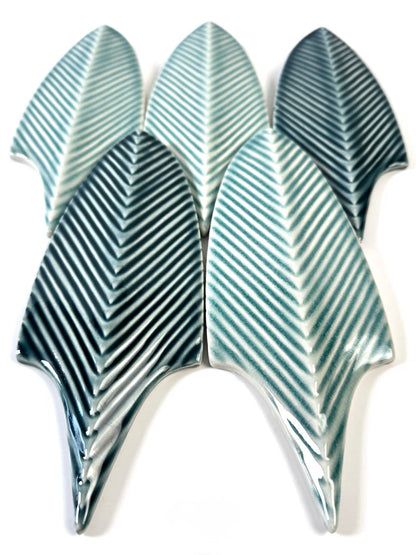 Aqua Leaf Tile