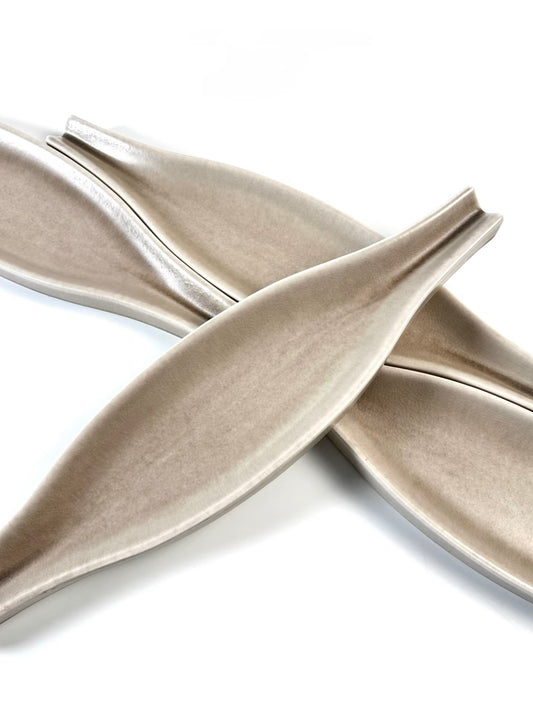 Ivory Leaf Ceramic Tile