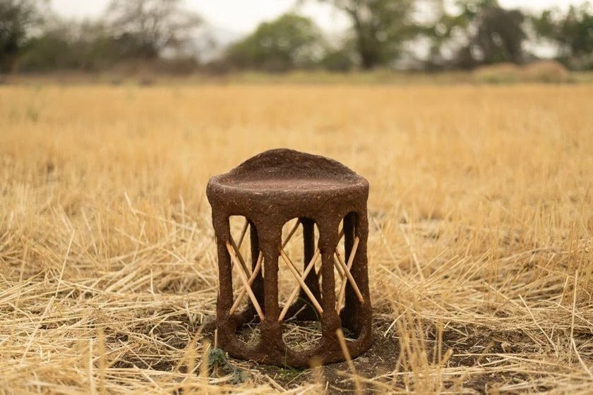 Mycelium–Earth Bio-Composite Furniture Structure