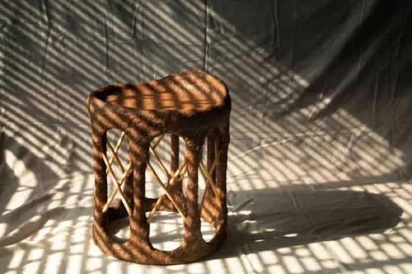 Mycelium–Earth Bio-Composite Furniture Structure