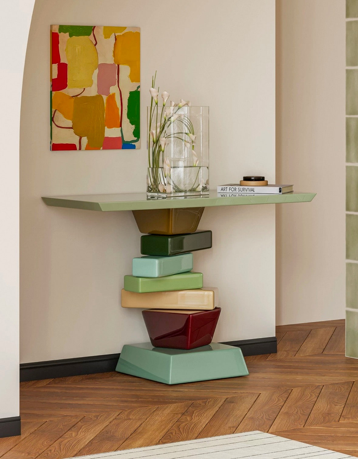 Sugar Cube Console Table