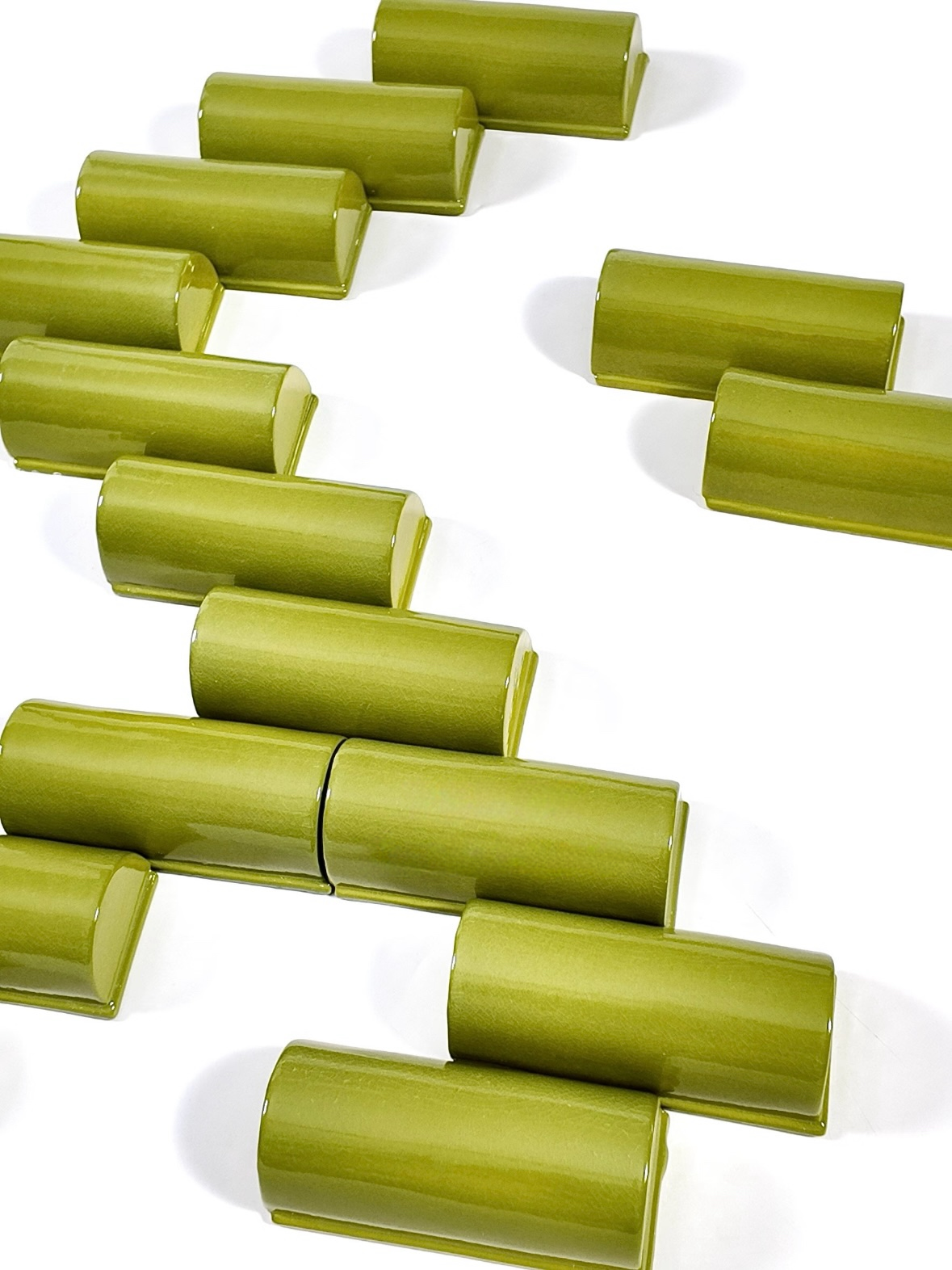 Olive Rhythm Relief Tile