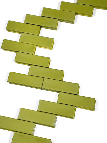 Olive Rhythm Relief Tile