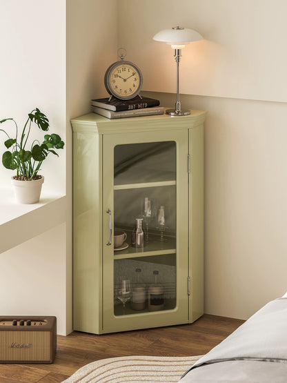 Japanese Vintage-Style Corner Cabinet