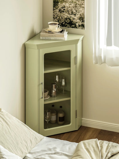 Japanese Vintage-Style Corner Cabinet