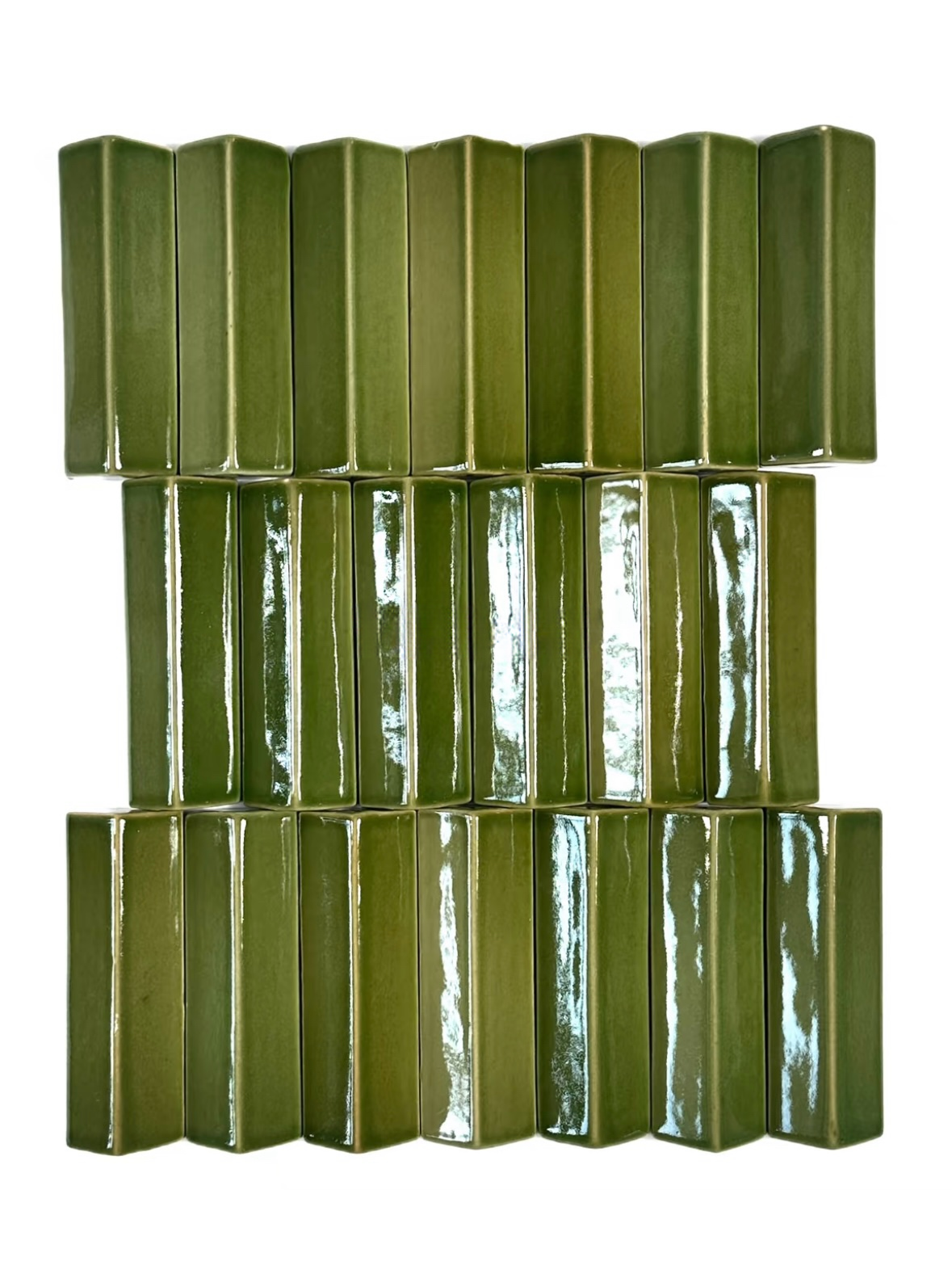 Olive Facet Relief Tile