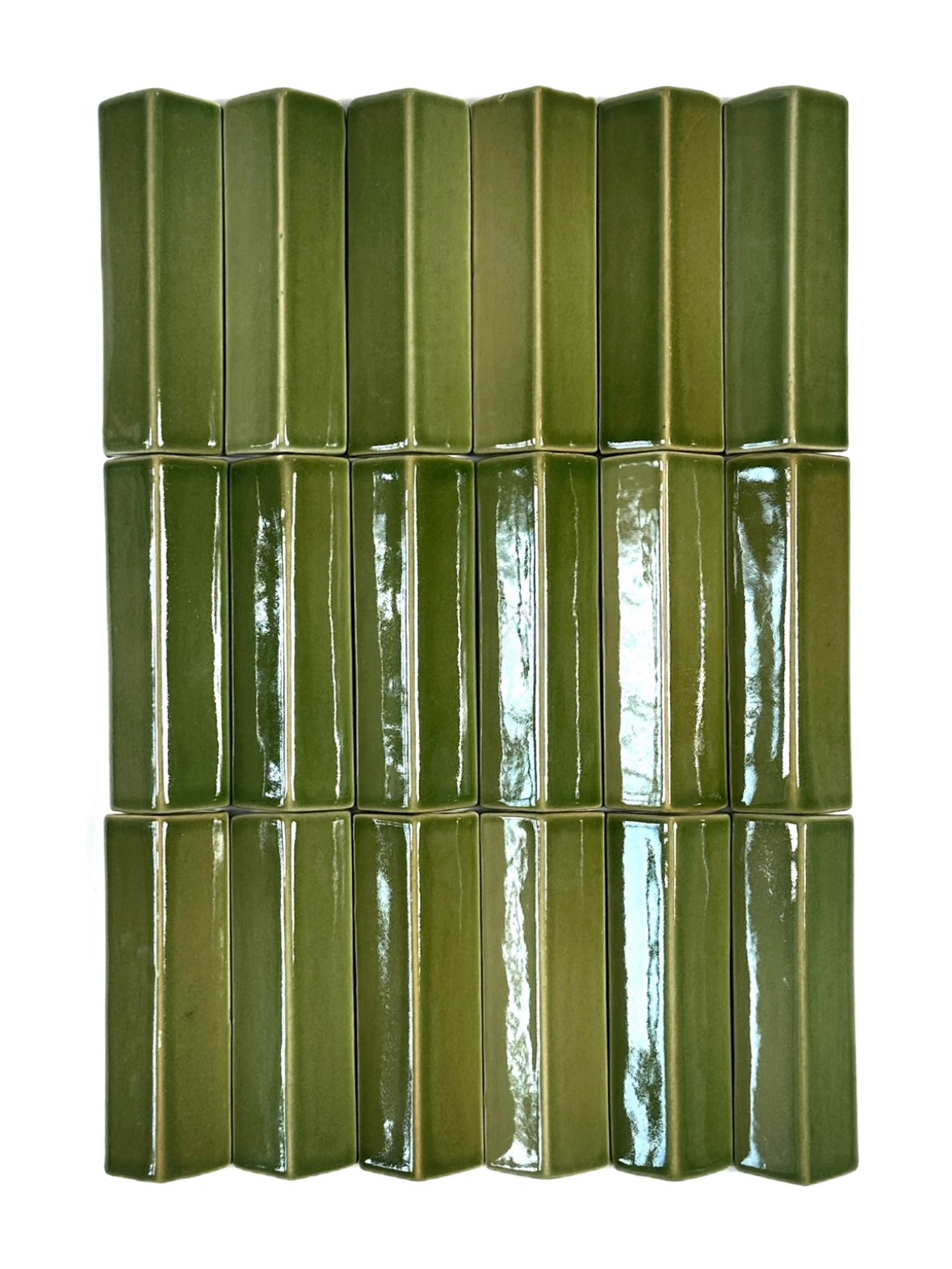 Olive Facet Relief Tile