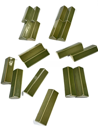 Olive Facet Relief Tile