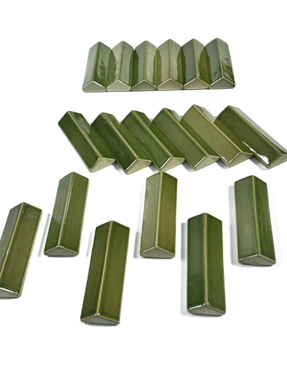 Olive Facet Relief Tile