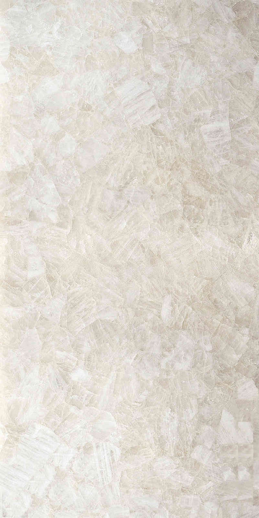 White Crystal Gemstone Slab