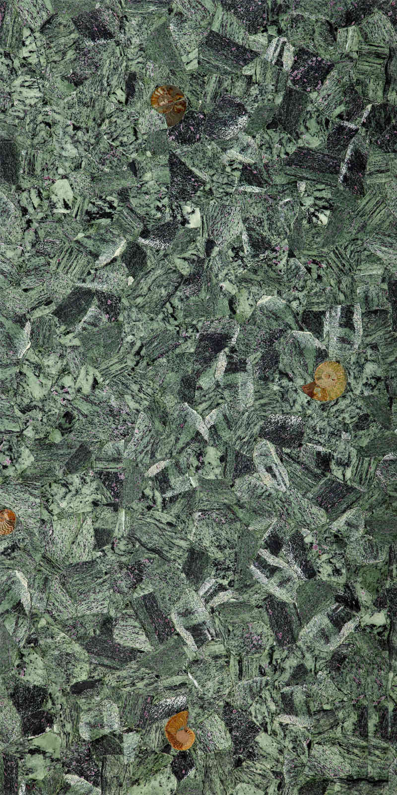 Emerald Fossil Gemstone Slab