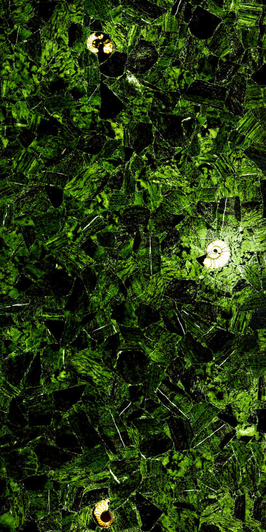 Emerald Fossil Gemstone Slab