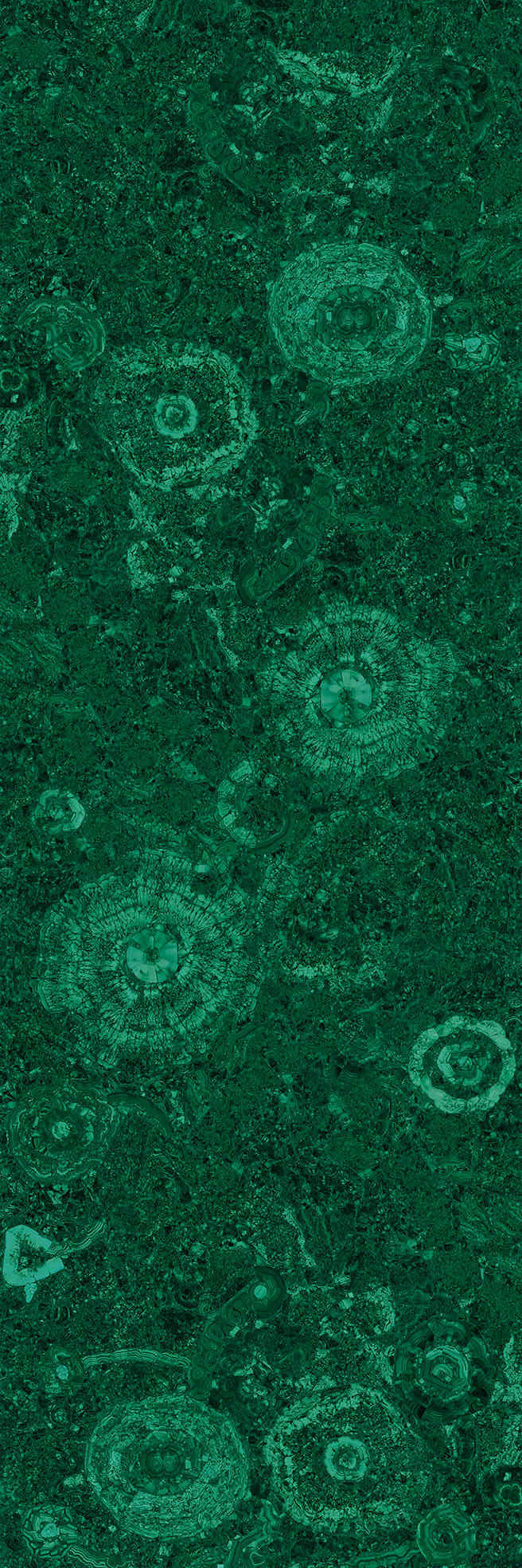 Grand Malachite Mosaic Translucent Gemstone Slab