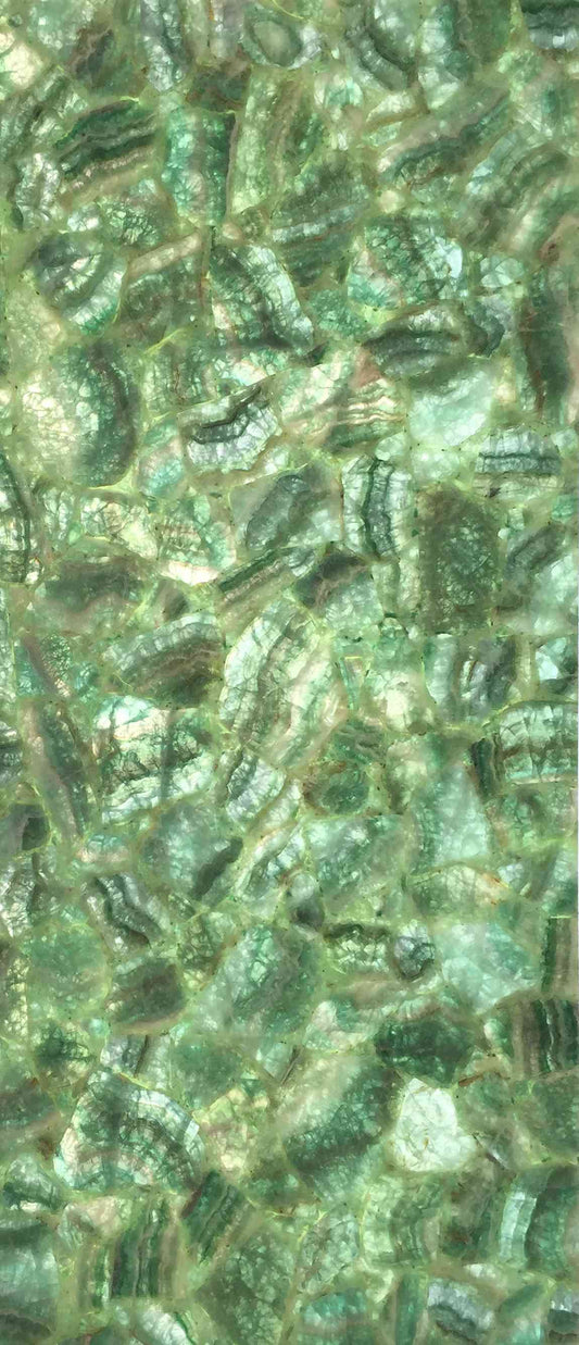 Celadon Fluorite Translucent Gemstone Slab