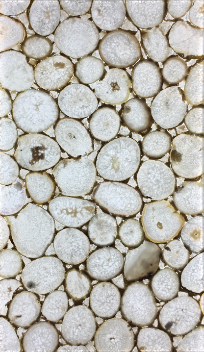 White Agate Translucent Gemstone Slab