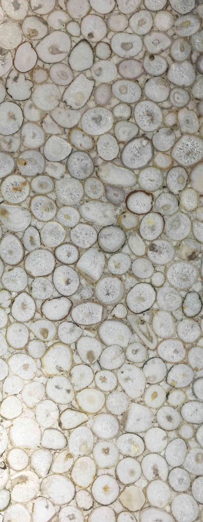 White Agate Translucent Gemstone Slab