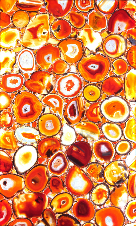 Crimson Agate Translucent Gemstone Slab