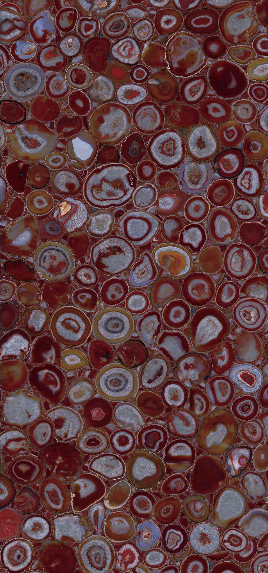 Crimson Agate Translucent Gemstone Slab