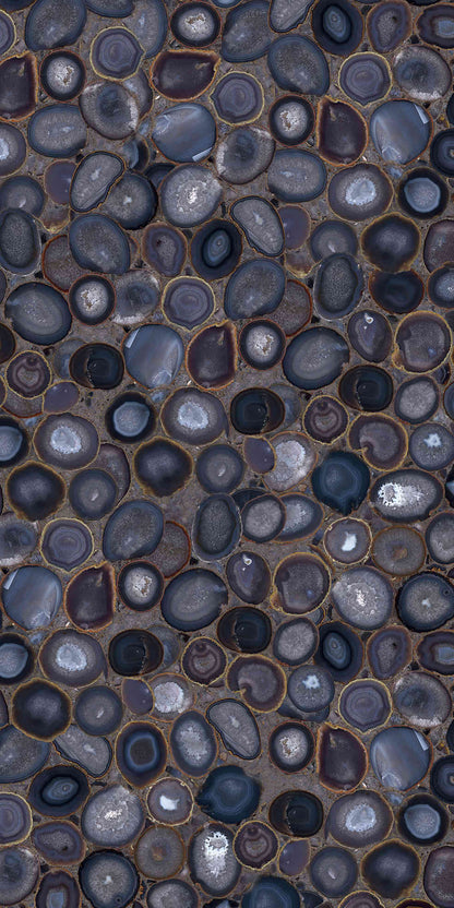 Smoky Grey Agate Translucent Gemstone Slab