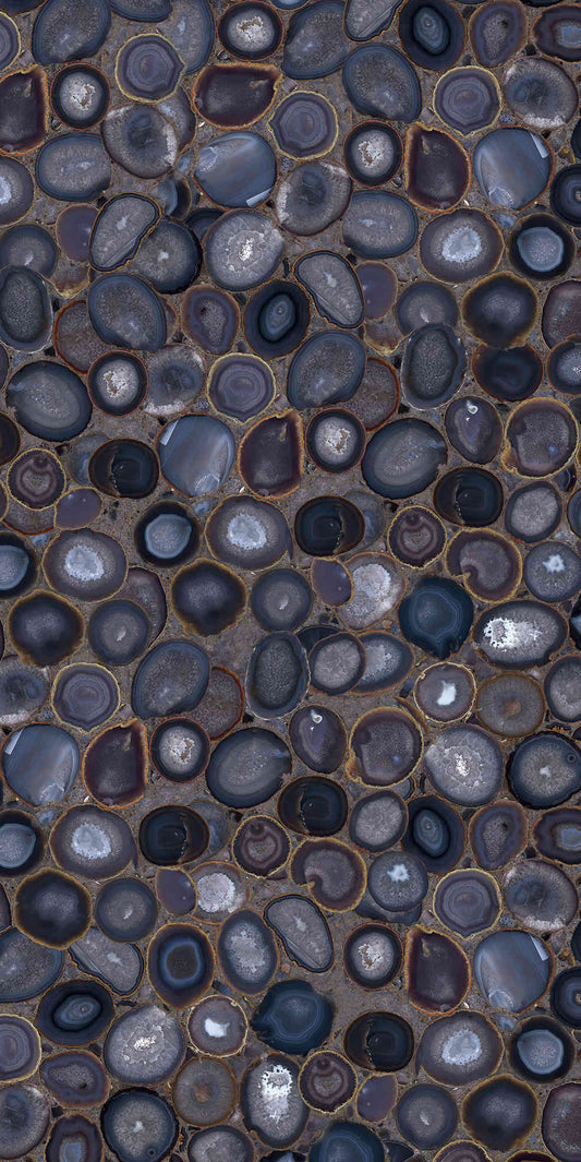 Smoky Grey Agate Translucent Gemstone Slab