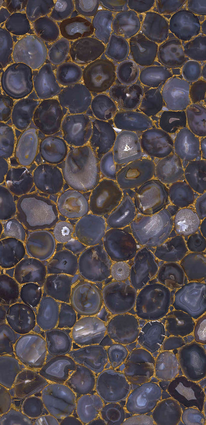 Smoky Grey Agate Translucent Gemstone Slab