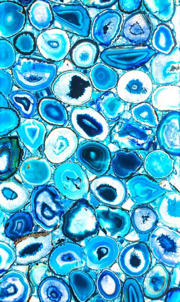 Azure Agate Translucent Gemstone Slab